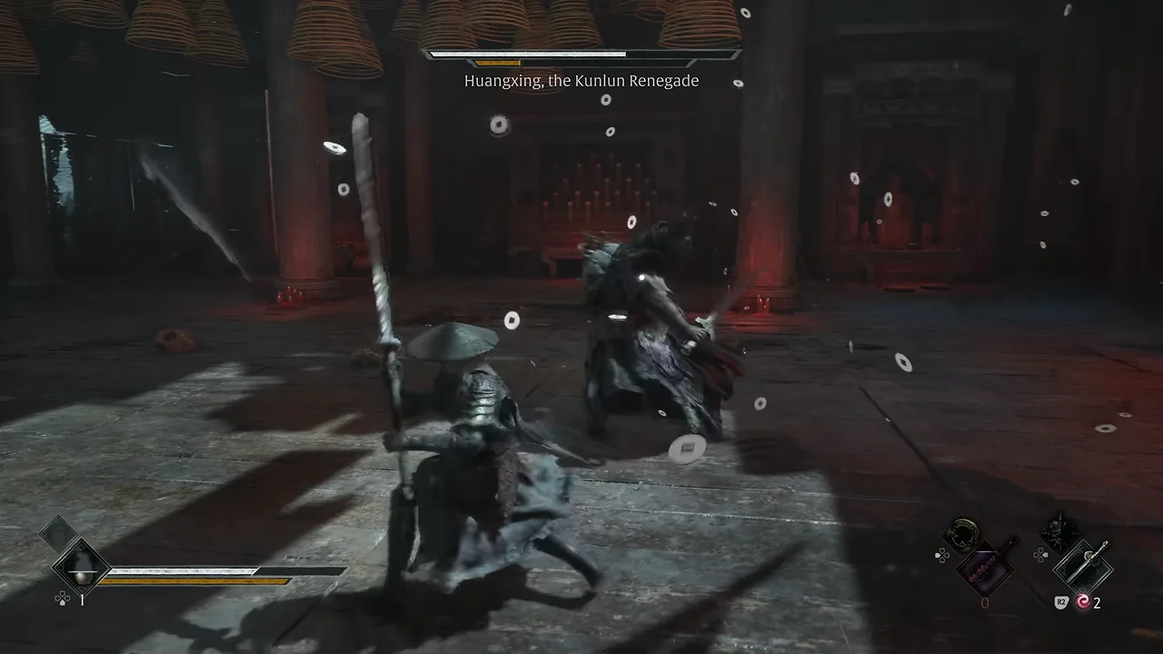Soul fighting a martial artist on the Hellwalker difficulty demonstration
