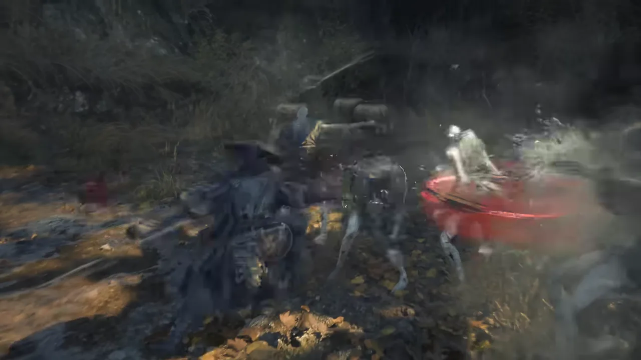 Soul using the White Serpent and Crimson Viper twin blades during combat
